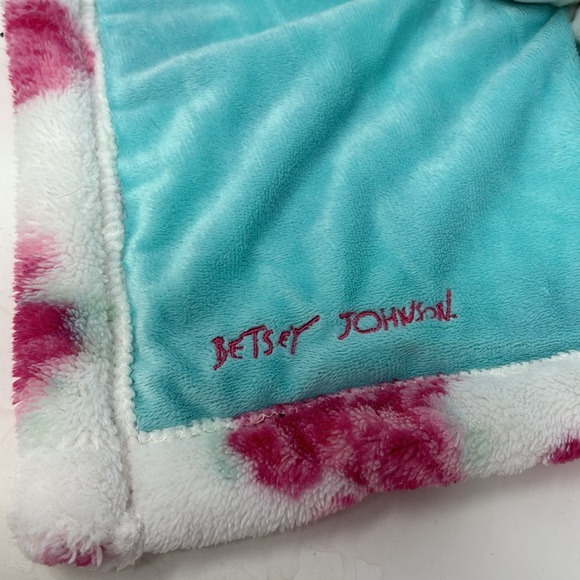 Betsy Johnson Floral Puppy Dog Security Blanket Super Softt - Picture 2 of 6
